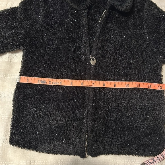 Girls Christie Brooks Black Sparkle Sweater - Picture 5 of 7